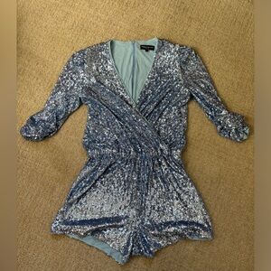 Generation Love Blue Sequin Romper